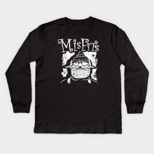 Misfits of Christmas Town: Yukon Cornelius (white print) Kids Long Sleeve T-Shirt